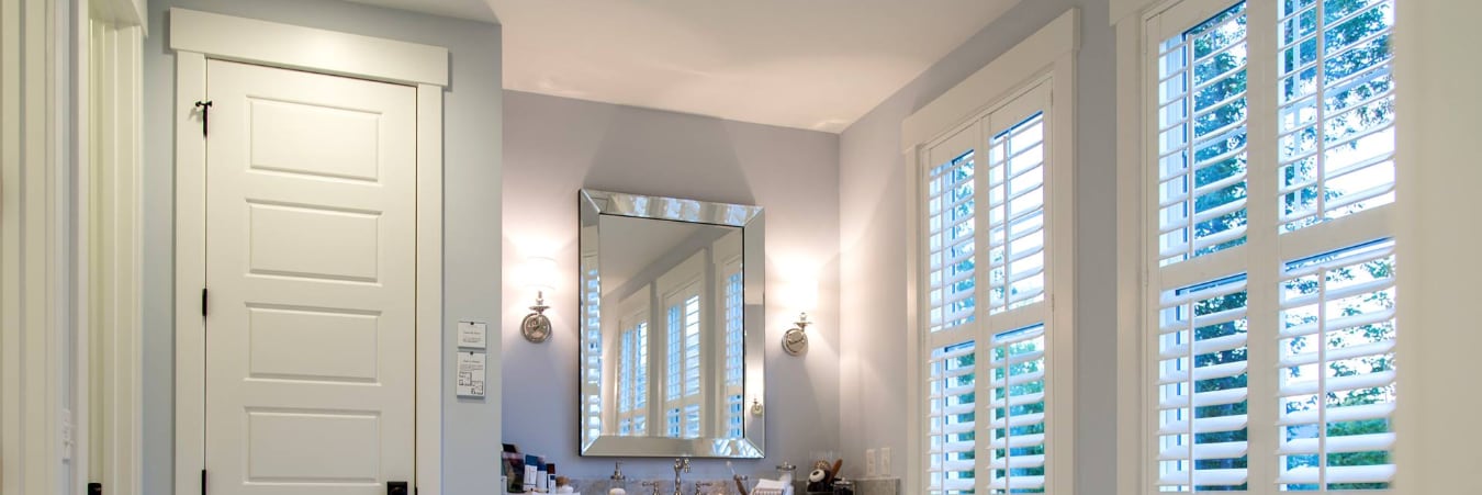 Polywood® shutters in a bathroom